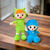 Peluche Pocoyo Y Nina 40 Cm Pocoyo Azul Nina Verde Pocoyo - kyaBoutique23