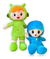 Peluche Pocoyo Y Nina 40 Cm Pocoyo Azul Nina Verde Pocoyo