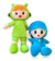 Peluche Pocoyo Y Nina 40 Cm Pocoyo Azul Nina Verde Pocoyo en internet