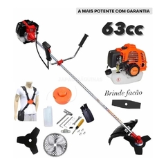 Roçadeira Profissional 63cc Multifunção 5HP Filtro Duplo