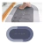 Alfombra Curva Para Baño Absorbente Antihumedad Gris - comprar online