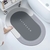 Alfombra Curva Para Baño Absorbente Antihumedad Azul - Tendia