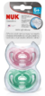 NUK Kit Com 2 Chupetas Sensitive Soft 100% Silicone Girl S2 -Tam 2 (6-18 Meses)