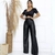 Calça Pantalona Courinho com Botão Forrado - Vanodsboutique