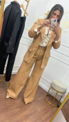 Calça Pantalona Courinho com Botão Forrado - comprar online