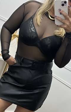 Blusa Tule Transparente – Preta - comprar online