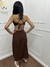 Vestido Midi Alfaiataria – Marrom - Vanodsboutique