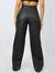 Calça Pantalona Courinho com Botão Forrado