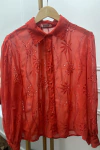 Camisa de Lese com Botão Forrado