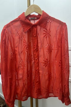 Camisa de Lese com Botão Forrado