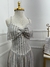 Vestido Longo Listrado com Laço no Busto - Vanodsboutique