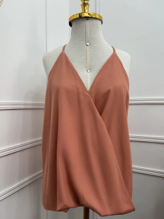 Blusa Transpassada Salmão
