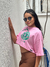 Cropped Oversized Rosa - comprar online