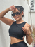 Cropped com feicho traseiro preto - Finesse Boutique