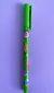 Caneta gel colorida Fini de 0,6 mm com design divertido e colorido, apresentando personagens animados em uma embalagem verde.