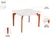 CJ MESA 4C SAO CARLOS ABEILLE RETANGULAR MEL / OFF WHITE - comprar online