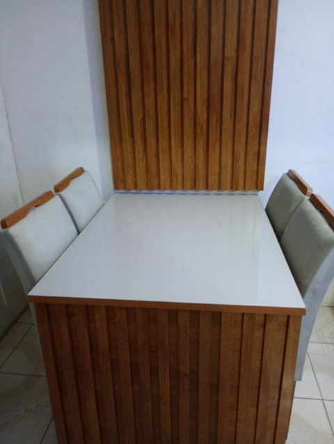 CEL MOVEIS MESA CANCUN 4 CADEIRA LONDRES TECIDO 169 120X90 TAMPO CANCU