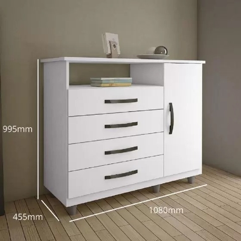 Comoda 4 Gavetas Com Sapateira Paris CHF