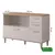 Cozinha Completa Bella 100% MDF 5 Peças (2aéreos+2balcões+1cristaleira) Off White/Freijo - MGM na internet