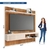 Painel Jade 1.8 Tv 65 1 Porta Ripado Cor Freijo /Off White Caemmun - comprar online