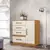 Cômoda para Quarto Com 4 Gavetas 1 Porta Moval Vênus Castanho/Off white - Pauline Magazine