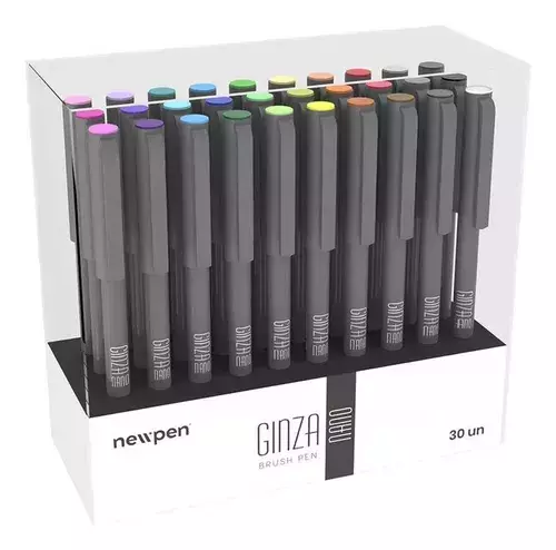 KIT 30 CANETAS GINZA PRO BRUSH PEN - NEWPEN