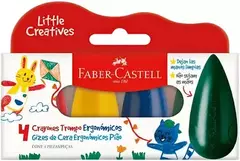 GIZ DE CERA PIÃO FABER-CASTELL / 04 CORES