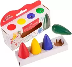 GIZ DE CERA PIÃO FABER-CASTELL / 04 CORES - comprar online