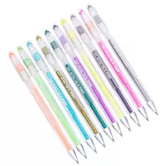 CANETAS EM GEL METÁLICAS, PASTÉIS E NEON - 10 CORES - comprar online