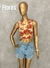Cropped Nadador Estampado Suede - Estilo flor