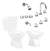 Inodoro Con Mochila Bidet Griferia Completo Peirano Malba Bl