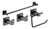 Kit 4 Unidades Piazza 73028ne Accesorios Para Baño Cube Negro - tienda online
