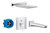 Combo Griferia Lavatorio Ducha Roca Iconia Embutir - comprar online