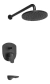 Combo Griferia Lavatorio Alto Bidet Ducha Epuyen Fv Black - Filhos