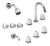 Combo Griferia Malba Blanco Peirano Lavatorio Bidet Ducha
