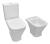 Inodoro Largo Deposito Tapa Amortiguada + Bidet The Gap Roca