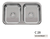 Imagen de Bacha Doble Cocina Pileta Johnson Acero Inox 304 C28 24 Lts Color Plateado