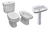 Combo Inodoro Mochila Bidet Lavatorio Columna Roca Monaco 3c - tienda online