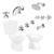 Inodoro Con Mochila Bidet Griferia Completo Aqualaf Liwen