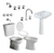 Juego De Baño Combo De Sanitarios Ferrum Andina Griferia Ofe