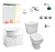 Combo Baño Roca Inodoro Griferia Vanitory Colgante 11
