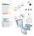 Combo Baño Roca Inodoro Griferia Vanitory Colgante 1