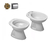 Juego Inodoro Corto Bidet Italiana Válvula De Descarga