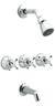 Imagen de Griferia Lavatorio Bidet Ducha Peirano Cromo Y