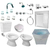 Juego De Baño Completo Griferia Inodoro Vanitory C33
