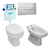 Combo Baño Monaco Corto Bide Dep Slendra Asiento Amortig Pro