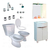 Combo Baño Completo Griferias Inodoro Vanitory C67