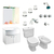 Combo Baño Roca Inodoro Griferia Vanitory Colgante 9