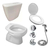 Combo Inodoro Roca Mochila Pvc Asiento Pvc + Bidet Gatillo M