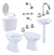 Juego Baño Vanitory Griferia Accesorio Tapa Completo 3
